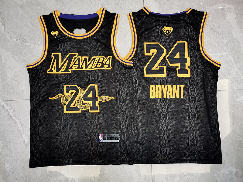 2020 Men Los Angeles Lakers 24 Bryant black game Nike NBA jersey Print
